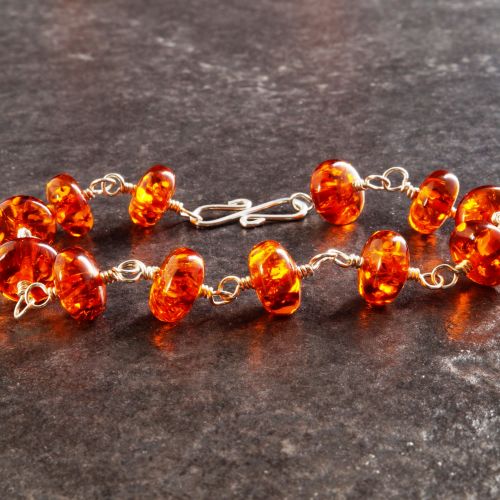 Red Amber Bracelet 03 Full View