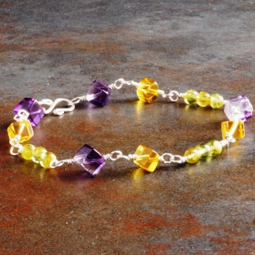 Peridot Citrine Amethyst Bracelet 02 Full View