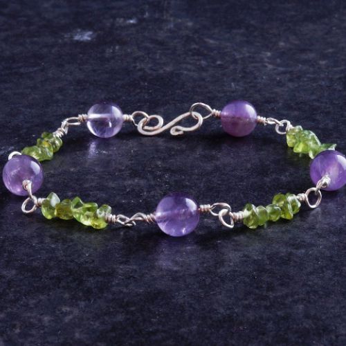 Amethyst Peridot Bracelet 01 Full View