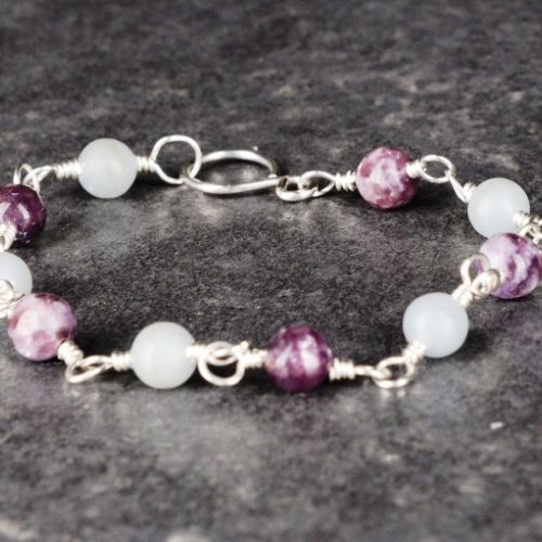 Angelite Lepidolite Bracelet 01 Full View