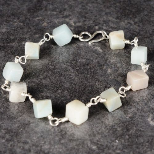 Cubed Amazonite Bracelet 01 Full View