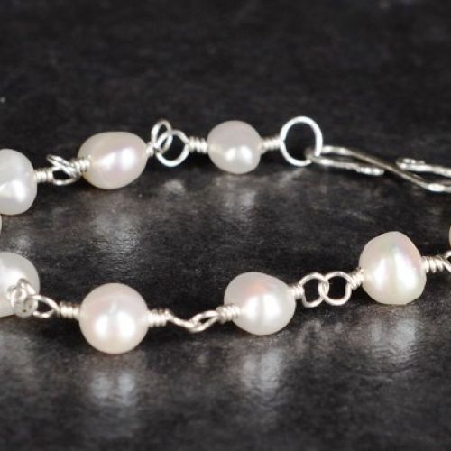 Ivory Freshwater Pearl Bracelet 01 Full View