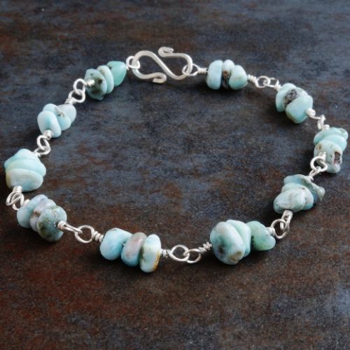 Larimar Chip Bracelet 01 Full View