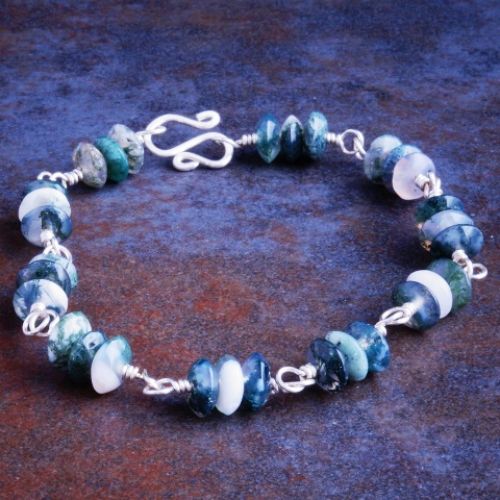 Moss Agate Bracelet 01 Full View