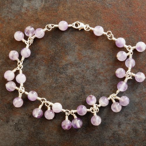 Amethyst Charm Bracelet 01  Full View