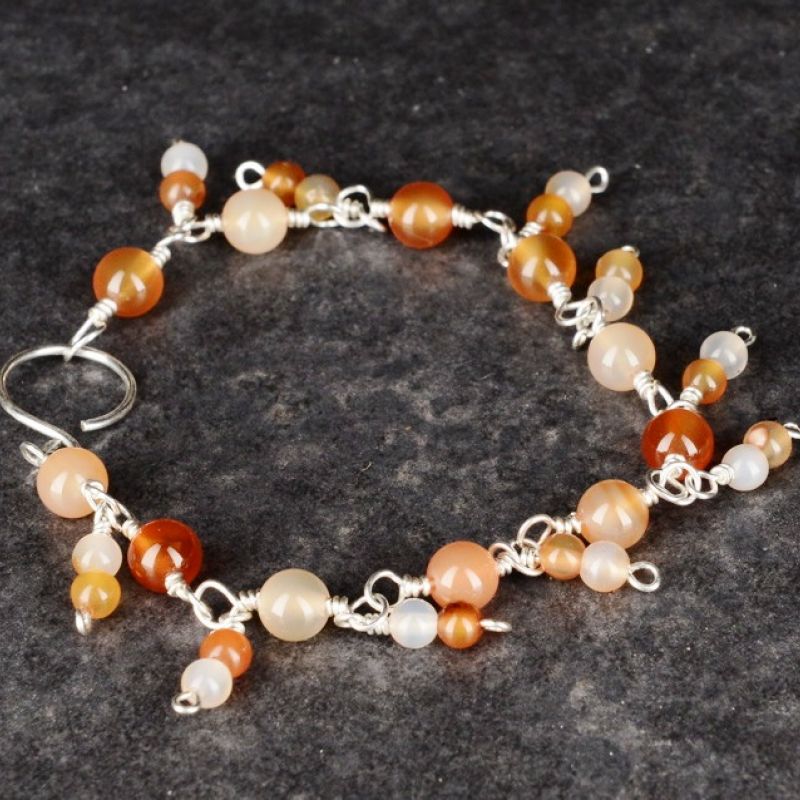 Carnelian Charm Bracelet 01 Full View