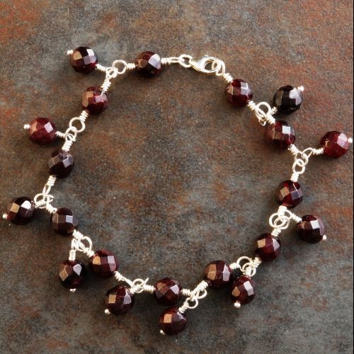 Garnet Charm Bracelet 01 Full View