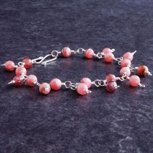 Charming Rhodochrosite Bracelet 01 Full View