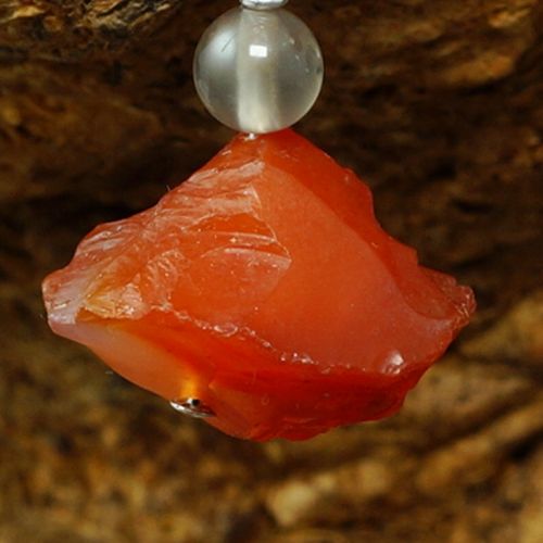 Handcrafted sterling silver wire wrapped Black Sunstone Carnelian earrings 01 Full View